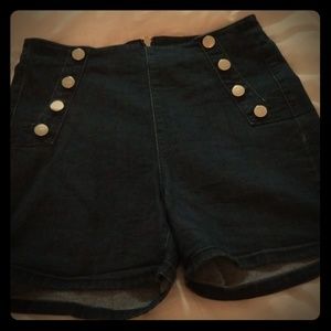 High Rise Jean Shorts